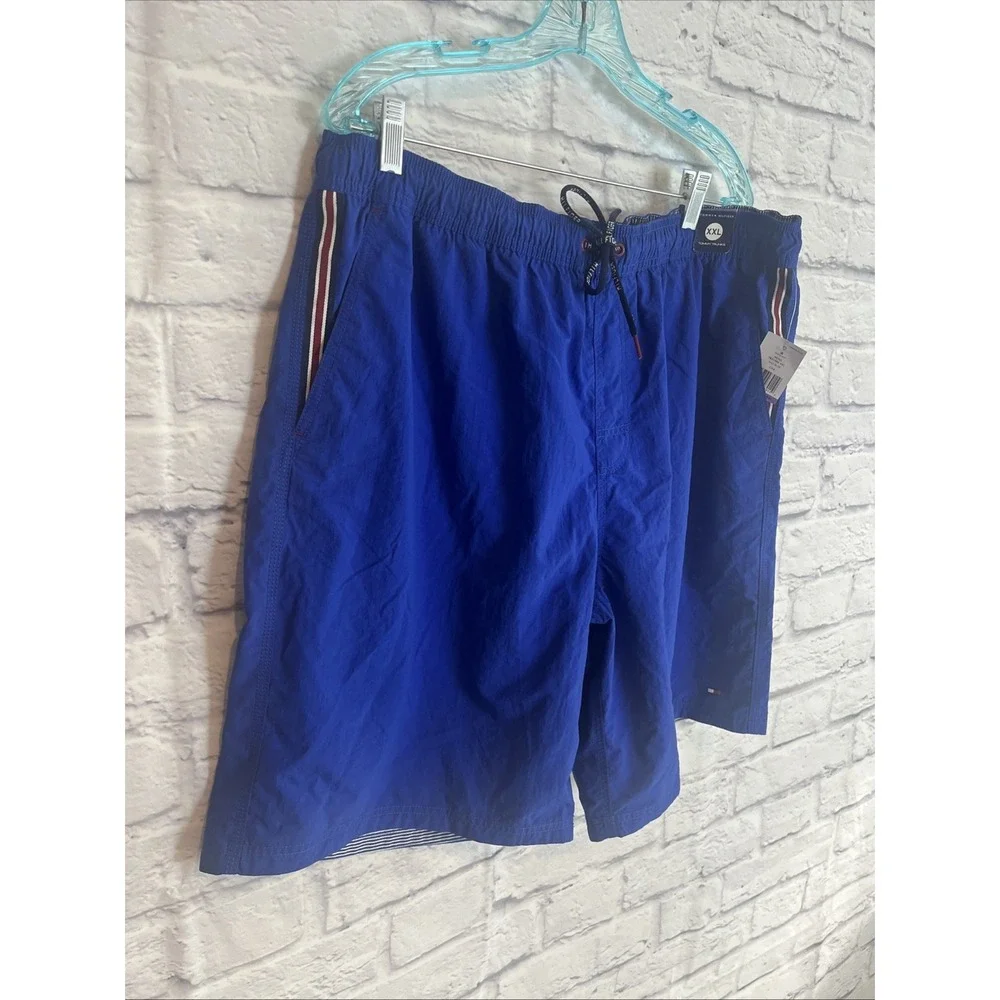 Tommy Hilfiger Men's NWT Classic Blue Swim Trunks Mesh Lined Drawstring Size XXL